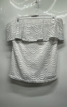 Load image into Gallery viewer, Lilly Pulitzer Womens White Layered Ruffle Overlay Strapless Tube Top Size Large