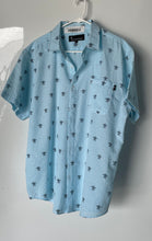 Load image into Gallery viewer, Lanikai Surf Mens Blue White Printed Short Sleeve Hawaiian Button-Up Shirt Sz XL