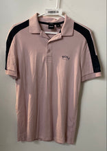 Load image into Gallery viewer, Hugo Boss Mens Pink Black Cotton Short Sleeve Slim Fit Polo Shirt Size Small