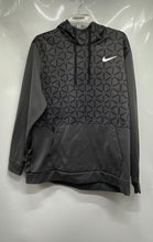 Load image into Gallery viewer, Nike Mens Gray Printed Fleece Long Sleeve Therma-Fit Pullover Hoodie Size XL