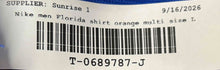 Load image into Gallery viewer, Nike Mens Orange Florida Gators Collared College-NCAA Polo Shirt Size Large