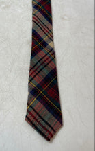 Load image into Gallery viewer, Bert Pulitzer Mens Red Multicolor Plaid Keeper Loop Adjustable Pointed Tie