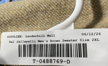 Load image into Gallery viewer, Bob Timberlake Mens Brown Heather Long Sleeve 1/2 Zip Pullover Sweater Size 2XL