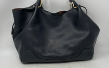 Load image into Gallery viewer, Sondra Roberts Womens Black Leather Inner Pocket Double Handle Shoulder Handbag
