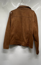 Load image into Gallery viewer, A Collezioni Mens Brown Suede Long Sleeve Regular Fit Full-Zip Jacket Size M