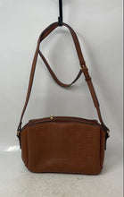 Load image into Gallery viewer, Anne Klein Womens Brown Leather Embossed Adjustable Strap Crossbody Purse