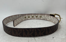 Load image into Gallery viewer, Michael Kors Mens Brown Signature Print Adjustable Buckle Dress Belt