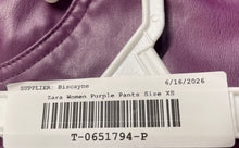 Load image into Gallery viewer, Zara Womens Purple Flat Front Skinny Leg Trouser Pants Size X-Small