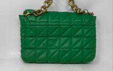 Load image into Gallery viewer, Zara Womens Green Faux Leather Quilted Inner Pocket Chain Strap Shoulder Bag