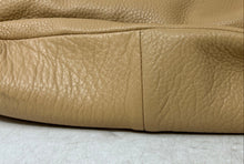 Load image into Gallery viewer, Calvin Klein Womens Beige Leather Front Zipper Pocket Double Handle Shoulder Bag