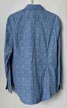Load image into Gallery viewer, Express Mens Blue Printed Collared Long Sleeve Button-Up Shirt Size M With Tag