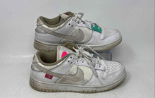 Load image into Gallery viewer, Nike Womens Dunk Low DX6060 121 White Pink Lace-Up Sneakers Shoes Size 8.5 Dirty