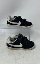 Load image into Gallery viewer, Nike Kids Court Royale 833537-002 Black White Leather Sneakers Shoes Size 8C