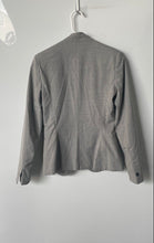 Load image into Gallery viewer, Zara Womens Gray Long Sleeve Pockets Notch Lapel One-Button Blazer Size 2