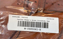 Load image into Gallery viewer, Womens Brown Leather Adjustable Strap Flap Crossbody Bag