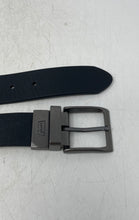 Load image into Gallery viewer, Levi's Mens Black Brown Silver-Tone Leather Adjustable Dress Belt Size 2X