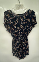 Load image into Gallery viewer, Abercrombie & Fitch Womens Blue Floral Print Short Sleeve One-Piece Romper Sz S