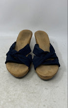 Load image into Gallery viewer, Italian Shoemakers Womens Blue Open Toe Slip-On Wedge Platform Sandals Size 7.5