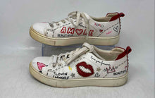 Load image into Gallery viewer, Aldo Womens White Printed Leather Lace-Up Low Top Sneakers Shoes Size 7.5