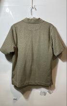 Load image into Gallery viewer, Johnston & Murphy Mens Dark Taupe Striped Short Sleeve Collared Polo Shirt Sz M