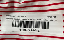 Load image into Gallery viewer, Emporio Armani Womens Multicolor Striped Long Sleeve Button-Up Shirt Size 44