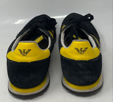 Load image into Gallery viewer, Authentic Armani Jeans Mens Black Low Top Lace-Up Sneaker Shoes Size 12