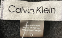 Load image into Gallery viewer, Calvin Klein Womens Black Indigo Illusion Sleeve Back Zip Sheath Dress Size 10
