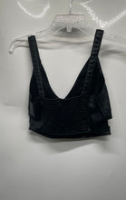 Load image into Gallery viewer, Zara Womens Black V-Neck Sleeveless Pullover Cut-Out Cropped Blouse Top Size M