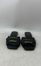 Load image into Gallery viewer, Vince Camuto Womens Alexino Black Gold Leather Slip-On Slide Sandals Size 7M