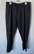 Load image into Gallery viewer, Calvin Klein Mens Black Flat Front Pockets Straight Leg Dress Pants Size 34x30
