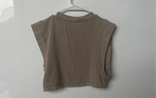Load image into Gallery viewer, Zara Womens Beige Sleeveless Crew Neck Stretch Pullover Blouse Top Size S