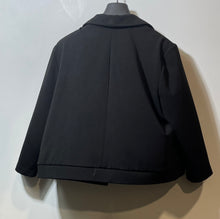 Load image into Gallery viewer, New York Clothing Co. Womens Black Flap Pockets Open Front Cropped Jacket Sz XL