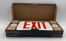 Load image into Gallery viewer, RAB ECOMBO34 Red Green LED Exit & Emergency Sign Open Box Not Tested