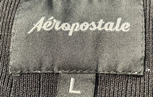Load image into Gallery viewer, Aeropostale Mens Black Short Sleeve Spread Collar Polo Shirt Size Large