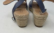 Load image into Gallery viewer, Journee Collection Womens Crew Dark Blue Beige Wedge Espadrille Sandals Size 8