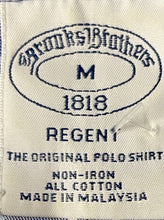 Load image into Gallery viewer, Brooks Brothers Mens Blue Striped Cotton Non-Iron Button-Up Shirt Size M