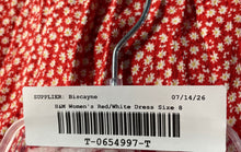 Load image into Gallery viewer, H&M Womens Red White Floral Print 3/4 Sleeve Button Front Maxi Dress Size 8