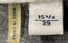 Load image into Gallery viewer, Bugatchi Mens Gray Cotton Long Sleeve Regular Fit Dress Shirt Size 15 1/2-39