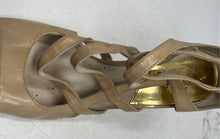 Load image into Gallery viewer, Michael Kors Womens Jessie Beige Patent Leather Strappy Heels Size 9.5 M