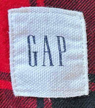 Load image into Gallery viewer, Gap Mens Red Black Plaid Collared Long Sleeve Button-Up Shirt Size S