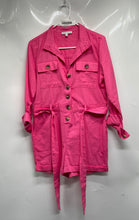 Load image into Gallery viewer, Express X Rocky Barnes Womens Pink Long Sleeve Button Front One-Piece Romper XS