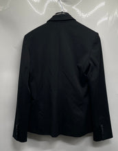 Load image into Gallery viewer, Express Womens Black Stretch Long Sleeve Notch Lapel One Button Blazer Size 8