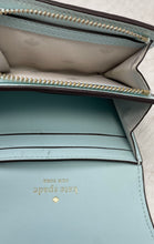 Load image into Gallery viewer, Kate Spade New York Womens Marti Light Blue Flap Mini Coin Wallet