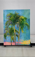 Load image into Gallery viewer, Decorative Framed Three Palm Trees Art Painting Signed By Melinda Bradshaw