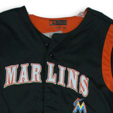 Load image into Gallery viewer, True Fan Womens Black Orange Short Sleeve Miami Marlins Baseball Jersey Size L