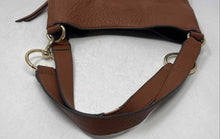Load image into Gallery viewer, Vince Camuto Womens Tan Leather Double Handle Inner Pockets Zipper Shoulder Bag