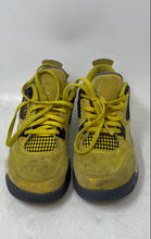 Load image into Gallery viewer, Nike Kids Air Jordan 4 Retro BQ7669-700 Yellow Gray Sneaker Shoes 2.5Y No Insole