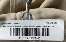 Load image into Gallery viewer, Max Studio Womens Light Khaki Roll Tab Sleeve Open Front Jacket Size 2X With Tag