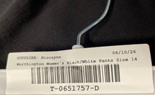 Load image into Gallery viewer, Worthington Womens Black White Modern Fit Straight Leg Ankle Pants Size 14