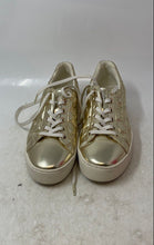 Load image into Gallery viewer, Michael Kors Womens Emmett Gold Lace-Up Low Top Sneakers Shoes Size 7.5 M